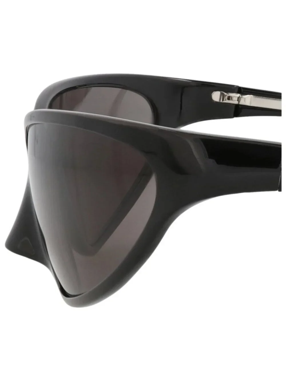 New Balenciaga Women's Sunglasses Shield Wrap Alluminium Frame Unisex Black Grey